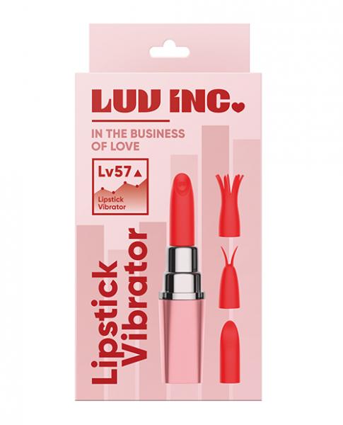 Luv Inc Lipstick Vibrator With 4 Heads