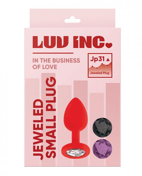 Luv Inc Jeweled Silicone Butt Plug With Three Stones