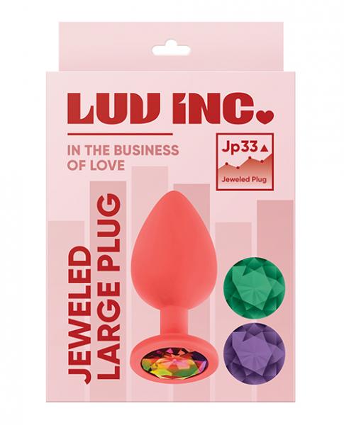 Luv Inc Jeweled Silicone Butt Plug With Three Stones