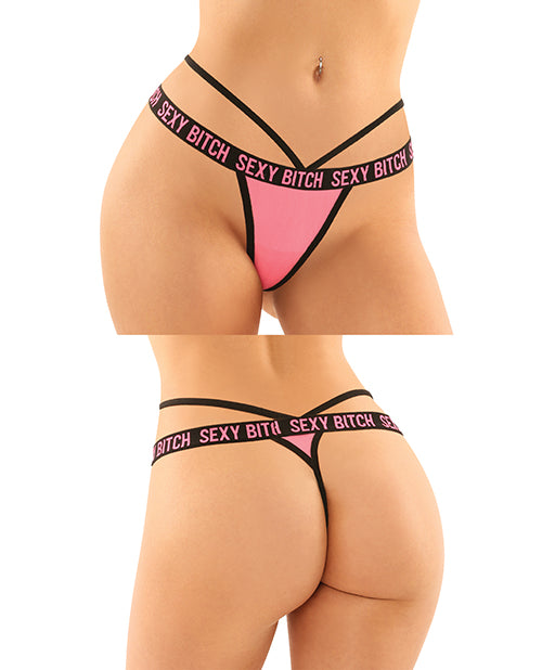 Vibes Buddy Pack Sexy Bitch Lace Panty and Micro Thong - Wicked Sensations