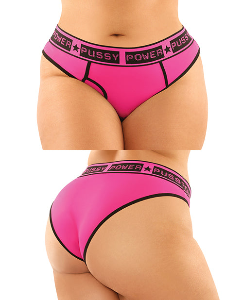 Vibes Buddy Pussy Power Micro Brief and Lace Thong - Wicked Sensations