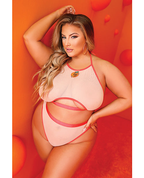 Vibes Just Peachy Cut Out Halter Top and Cheeky Panty