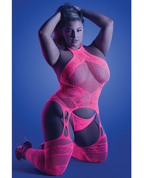 Glow Captivating Halter Bodystocking & G-String