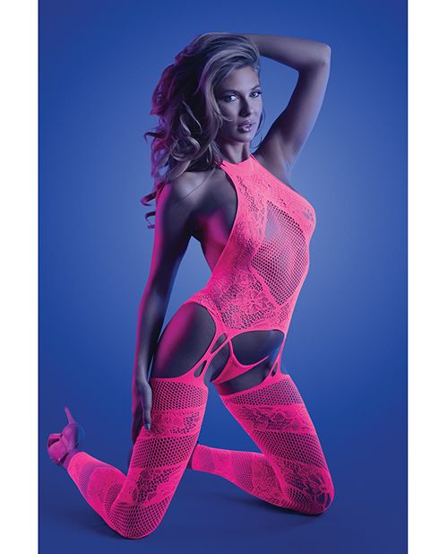 Glow Captivating Halter Bodystocking & G-String