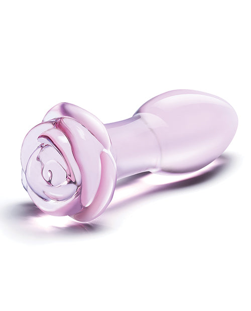 5 Inch Rosebud Glass Butt Plug - Wicked Sensations