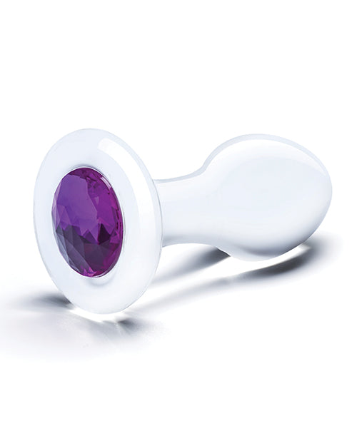 3.5 Inch Bling Bling Glass Butt Plug - Wicked Sensations