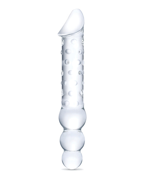 Glas 12 Inch Double Ended Glass Dildo With Anal Beads