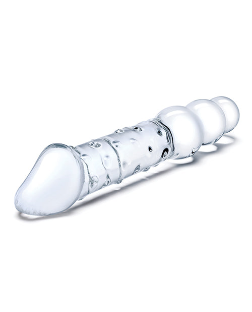 Glas 12 Inch Double Ended Glass Dildo With Anal Beads