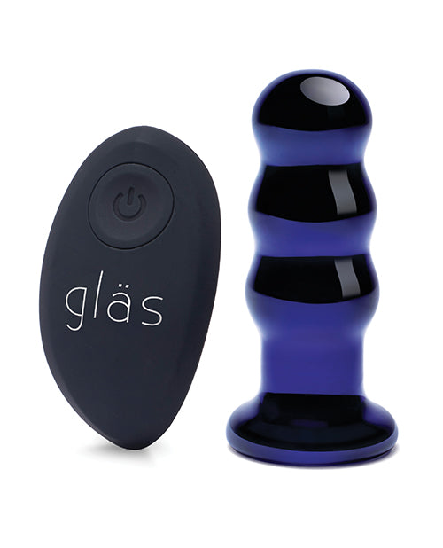 Glas 3.5 Inch Rechargeable Vibrating Beaded Butt Plug