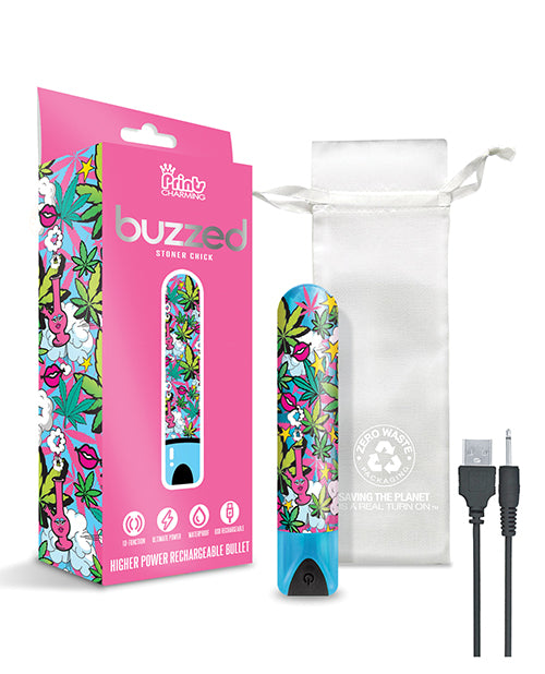 Prints Charming Buzzed 3.5 Inch Rechargeable Bullet