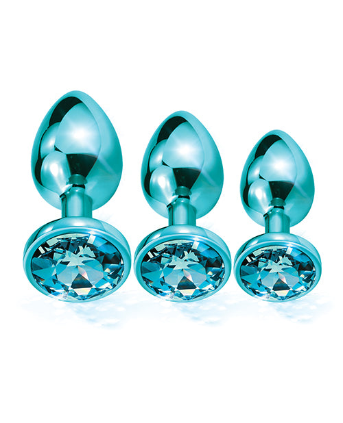 Nixie Metal Butt Plug Trainer Set With Inlaid Jewel