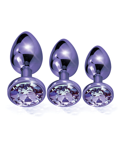 Nixie Metal Butt Plug Trainer Set With Inlaid Jewel