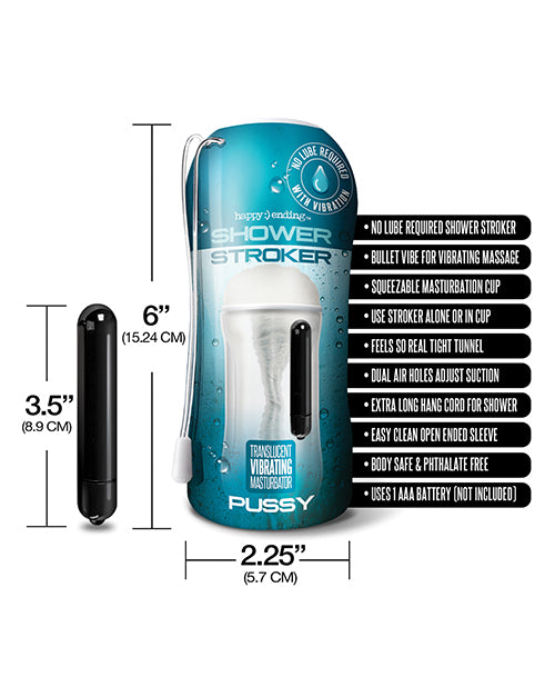 Happy Ending Shower Stroker Vibrating Pussy