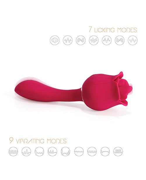Honey Play Box Rhea Clit Licking Tongue Rose Vibrator & G Spot Massager