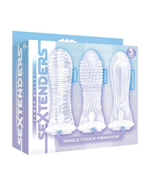 The 9's Vibrating Sextenders Sleeves - Pack of 3