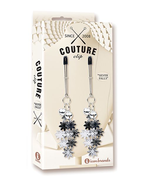 Couture Clips Luxury Nipple Clamps-Silver Falls
