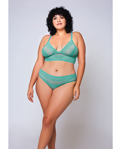 iCollection Geometric Lace Bra and Hipster Panty