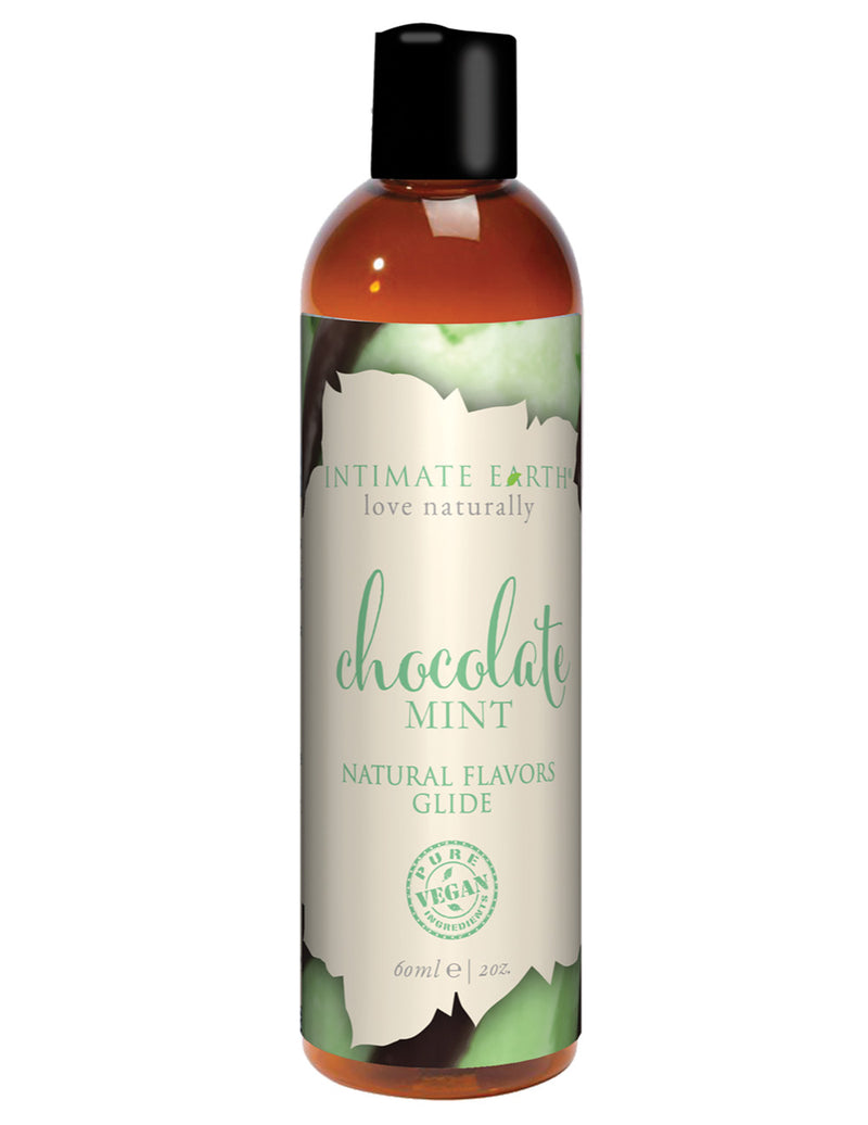 Intimate Earth Natural Flavors Glide-Chocolate Mint - Wicked Sensations