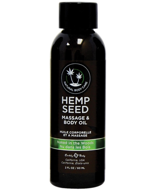 Earthly Body Hemp Seed Massage and Body Oil-2 oz - Wicked Sensations