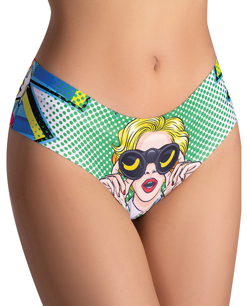 Mememe Comics Curious Girl Printed Thong