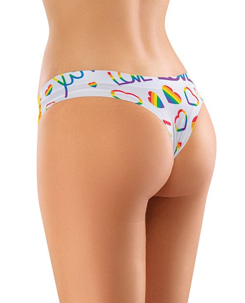 Mememe Pride Love Is Love Printed Thong