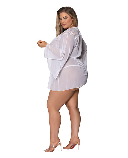 Magic Silk Exposed Modern Romance Flowing Short Robe