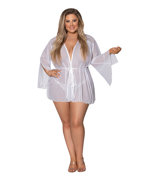 Magic Silk Exposed Modern Romance Flowing Short Robe