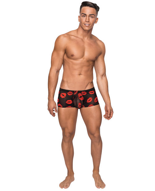 Male Power Kiss Me Stretch Mesh Mini Short