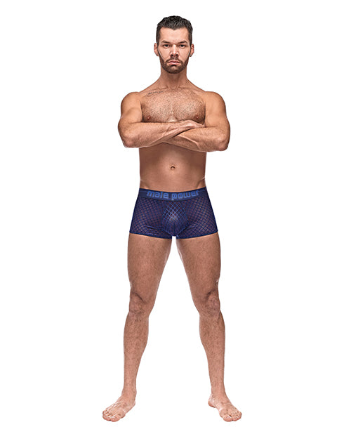 Male Power Diamond Mesh Mini Short