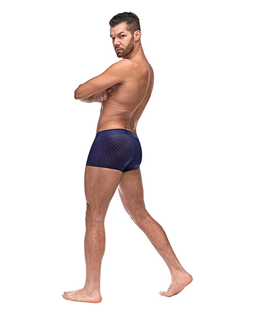 Male Power Diamond Mesh Mini Short