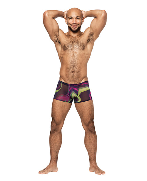 Galactic Sheer Poly Spandex Mini Short