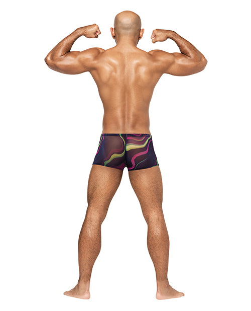 Galactic Sheer Poly Spandex Mini Short