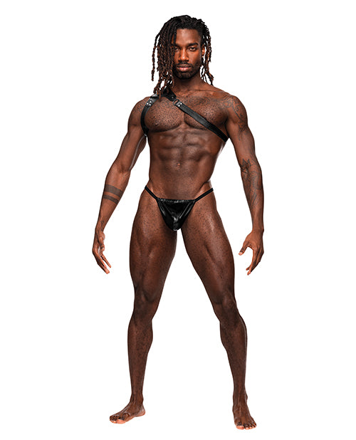 Male Power Leather Zodiac Shoulder Harness