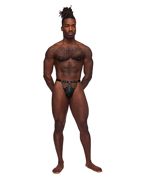 Male Power Fetish Jouster Nylon & Spandex Front Ring G-String
