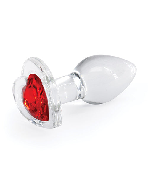 Crystal Desires Glass Heart Gem Butt Plug