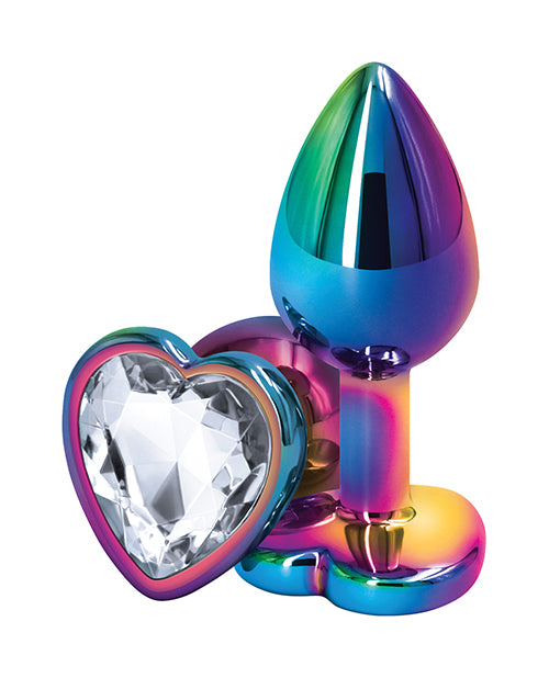 Rear Assets Multi-Color Heart Butt Plug - Wicked Sensations