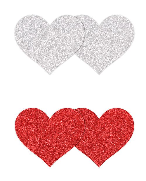 Pretty Pasties Glitter Hearts Pasties-2 Pair