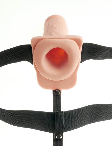 Fetish Fantasy Series 7 Inch Hollow Rechargeable Strap On With Balls