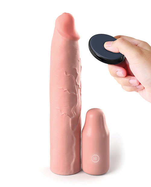 Fantasy X-Tensions Elite 9 Inch Silicone Extension Sleeve With Vibrating Plug