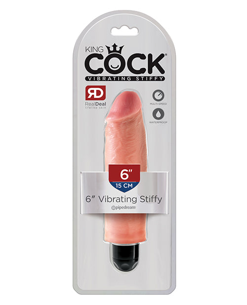 King Cock Vibrating Stiffy-6 Inches - Wicked Sensations