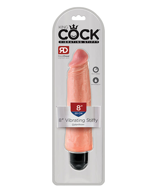 King Cock Vibrating Stiffy-8 Inches - Wicked Sensations