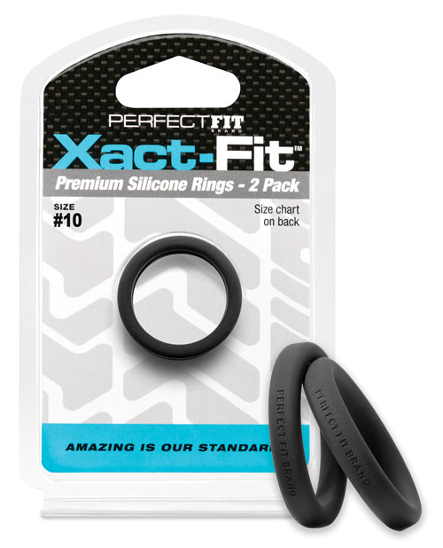 Perfect Fit Xact Fit Cock Rings-2 Pack - Wicked Sensations