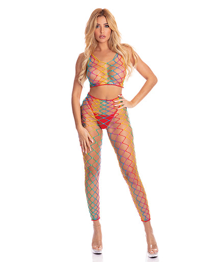 Pink Lipstick Roy G Biv 2 Piece Bodystocking