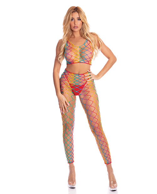 Pink Lipstick Roy G Biv 2 Piece Bodystocking
