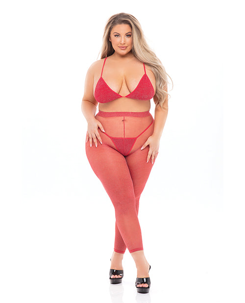 Pink Lipstick Tall Order Bra Top and Leggings