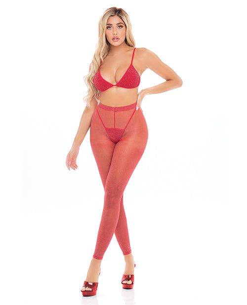 Pink Lipstick Tall Order Bra Top and Leggings