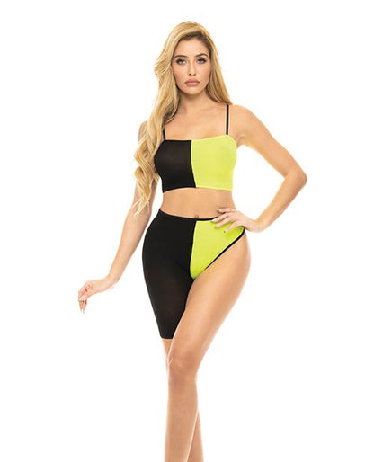 Pink Lipstick Block You Out Bandeau & Bottom