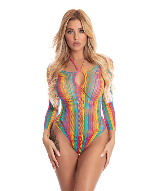 More Color Long Sleeve Bodysuit - Wicked Sensations