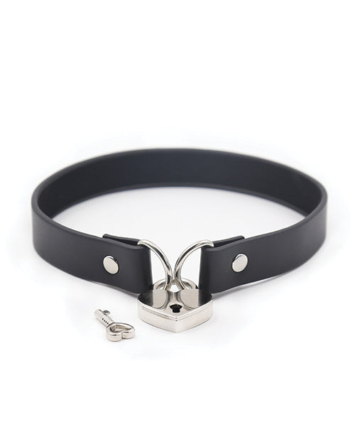 Plesur PVC Collar With Heart Lock