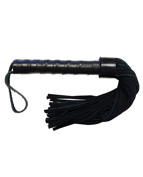 Leather Handle Short Suede Flogger - Wicked Sensations